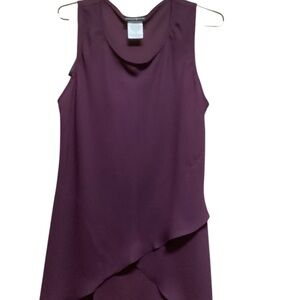 POSITIVE ATTITUDE 2PC PLUM POLYESTER TOP & SKIRT WOMENS SIZE 16